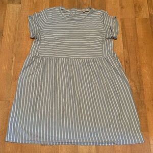 LOFT Dress in Blue and White Stripes